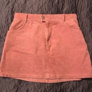Kendal & Kylie light pink corduroy skirt.